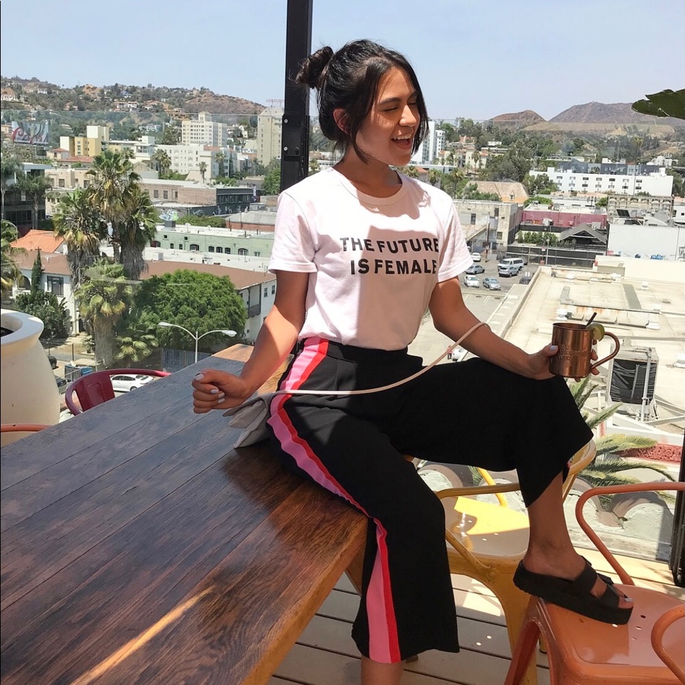 Topshop Wide Pant Leg Trousers